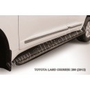 TLC2-12-017B Защита штатного порога d42 из стали с полимерным покрытием Toyota Land Cruiser 200 (2012)
