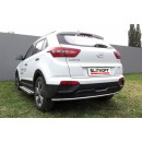 HCRET4WD011 Защита заднего бампера d42 радиусная из нержавеющей стали Hyundai CRETA 4WD 2016-