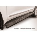 TLC2-12-016B Защита штатного порога d57 из стали с полимерным покрытием Toyota Land Cruiser 200 (2012)