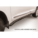 TLC2-12-014B Пороги d76 с гибами из стали с полимерным покрытием Toyota Land Cruiser 200 (2012)